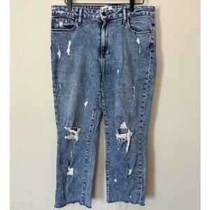 Paige Noella Distressed Ankle Jeans Size 30 Relaxed Straight